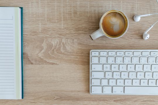 Workplace in my office with coffee