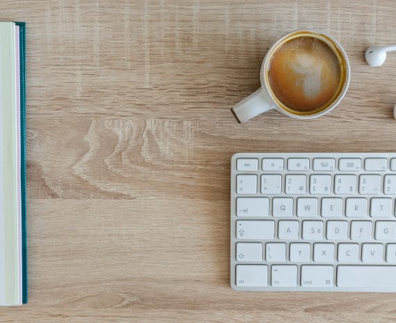 Workplace in my office with coffee